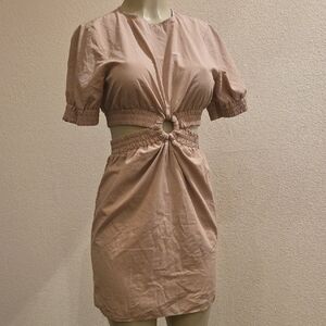 ASOS Tan Cut-Out Mini Dress